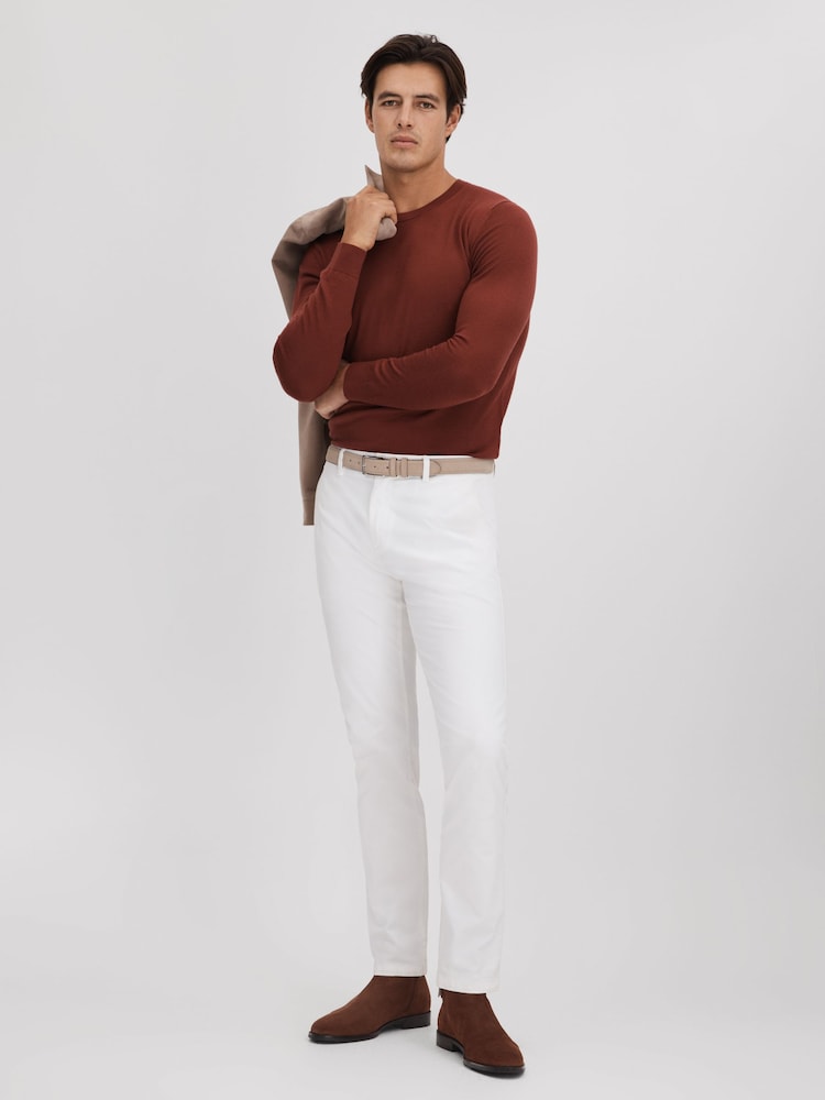 Reiss Brown Clay Suede Zip-Through Boots - Image 2 of 5 Reiss Brown Clay Suede Zip-Through Boots - Image 2 of 5