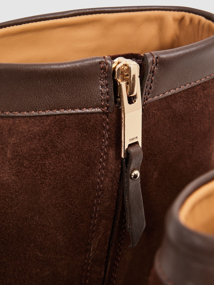 Reiss Clay Wildleder-Stiefel mit Reißverschluss - Bild 5 von 5