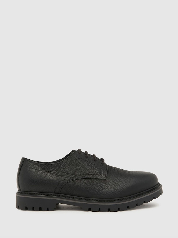 Schuh Paxon Leather Lace-Up Black Shoes - Image 2 of 4