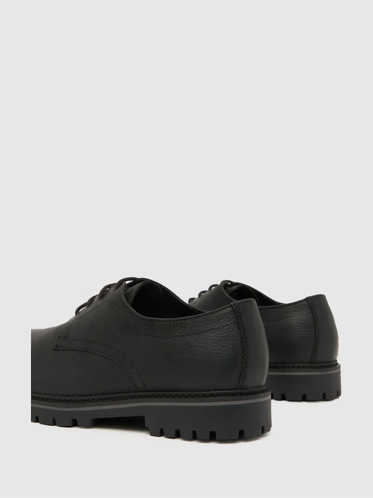 Schuh Paxon Leather Lace-Up Black Shoes - Image 4 of 4