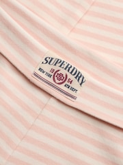 Superdry Pink Athletic Essentials Stripe Jersey Trousers - Image 6 of 6