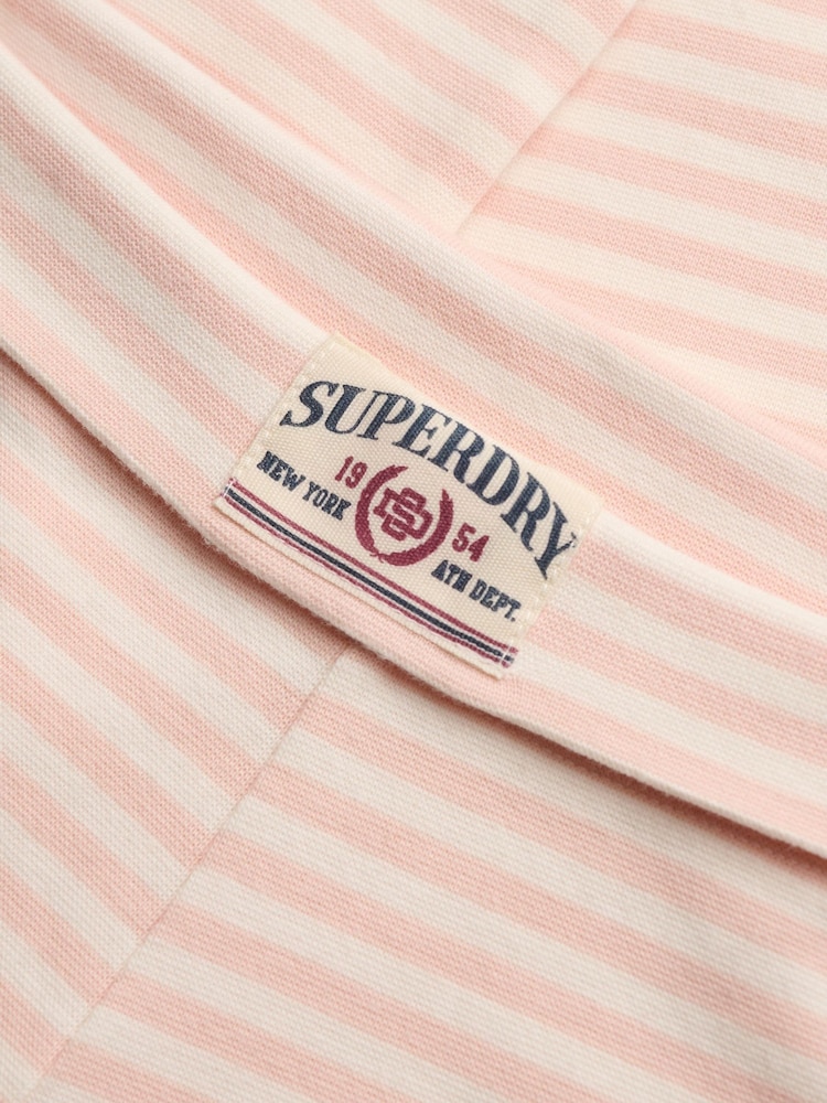 Superdry Pink Athletic Essentials Stripe Jersey Trousers - Image 6 of 6