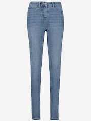 Mid Blue Denim Power Stretch Denim Leggings - Image 2 of 4