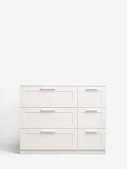 White Flynn 6 Drawer Chest of Drawers - Image 2 of 9