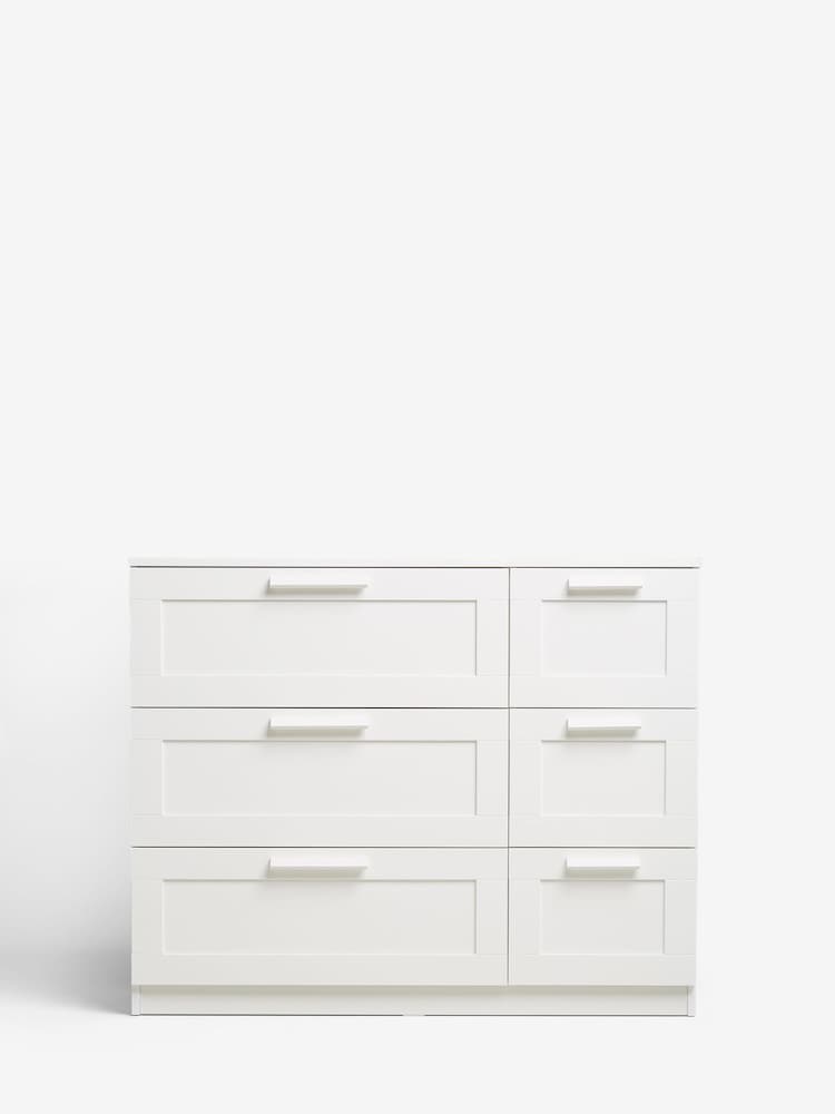 White Flynn 6 Drawer Chest of Drawers - Image 2 of 9