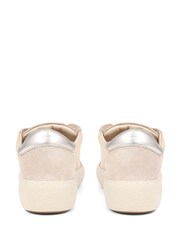 Pavers Cream Leather Lace Up Star Trainers - Image 3 of 5