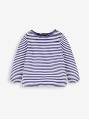 JoJo Maman Bébé Raspberry Girls' Classic Cord Dress & Stripe Top Set - Image 4 of 5