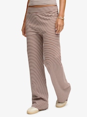 Superdry Brown Athletic Essentials Stripe Jersey Trousers - Image 1 of 7