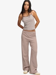 Superdry Brown Athletic Essentials Stripe Jersey Trousers - Image 4 of 7