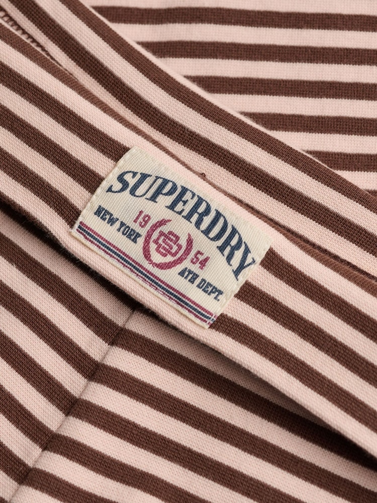 Superdry Brown Athletic Essentials Stripe Jersey Trousers - Image 7 of 7