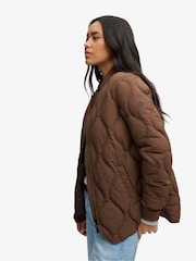 Superdry Brown Short Quilted Liner Jacket - Image 6 of 6