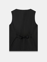 Mint Velvet Black Linen Button Detail Waistcoat - Image 8 of 8