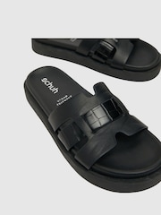 Schuh Timmy Croc Effect Footbed Sandals - Image 4 of 4