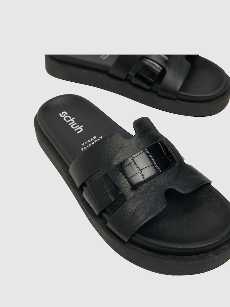 Schuh Timmy Croc Effect Footbed Sandals - Image 4 of 4