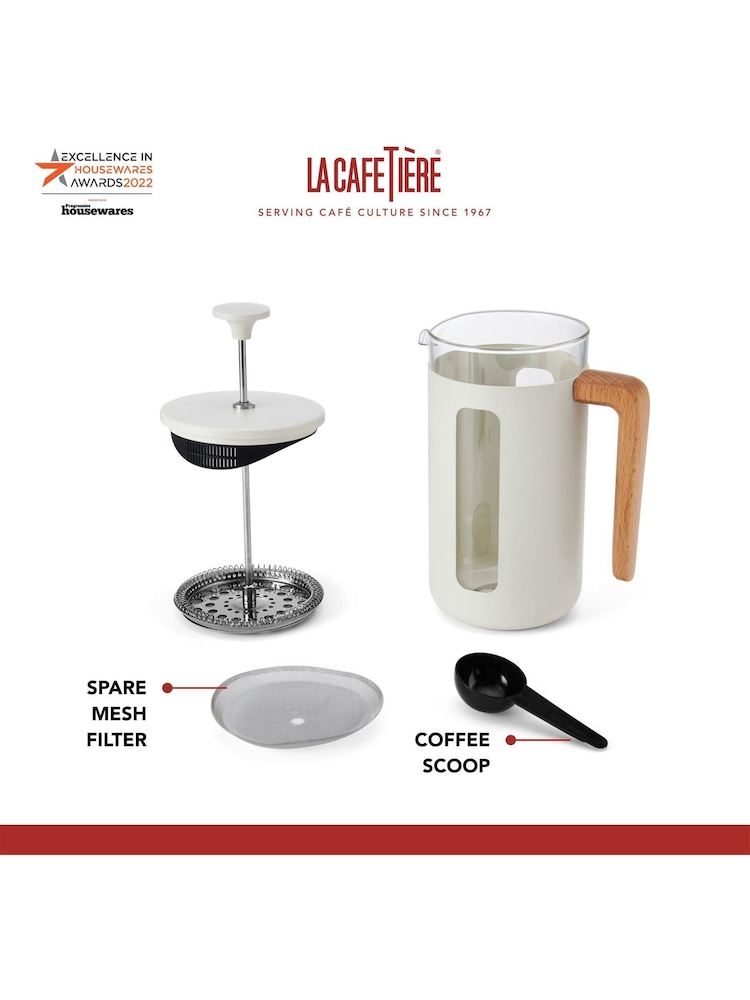 La Cafetiere Grey Pisa 3 Cup Glass Cafetiere - Image 2 of 2