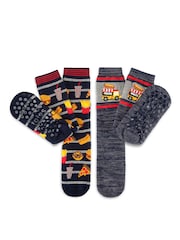 Bleu - Totes Tosties Kids Original Chaussons Chaussettes 2 Lot - Image 3 de 5