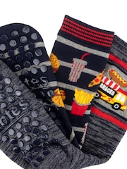 Bleu - Totes Tosties Kids Original Chaussons Chaussettes 2 Lot - Image 4 de 5