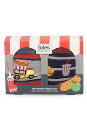 Bleu - Totes Tosties Kids Original Chaussons Chaussettes 2 Lot - Image 5 de 5