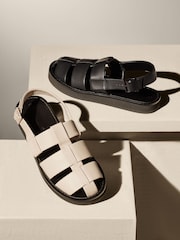 Bone Cream Premium Leather Fisherman Sandals - Image 2 of 5