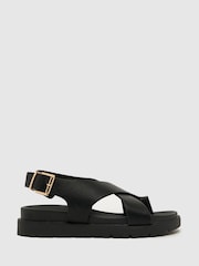 Schwarz - Schuh Thora Sandalen mit Zehenschlaufe - Bild 1 von 4