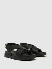 Schwarz - Schuh Thora Sandalen mit Zehenschlaufe - Bild 2 von 4
