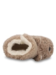 Totes Natural Toddlers Bear Bootie Slippers - Image 4 of 5