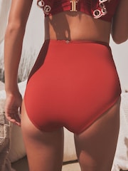 Rot - Bikinihose mit hohem Bund - Bild 3 von 3