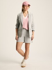 Joules Belmont Navy & White Seersucker Striped Shorts - Image 3 of 6