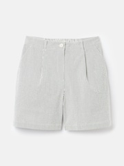Joules Belmont Navy & White Seersucker Striped Shorts - Image 6 of 6