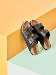 Negro ébano - Sandalias Arizona Birko Flor de Birkenstock - Imagen 1 de 3