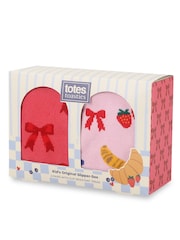 Rose - Totes Tosties Kids Original Chaussons Chaussettes 2 Lot - Image 2 de 5