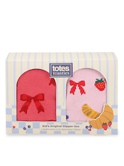 Rose - Totes Tosties Kids Original Chaussons Chaussettes 2 Lot - Image 5 de 5