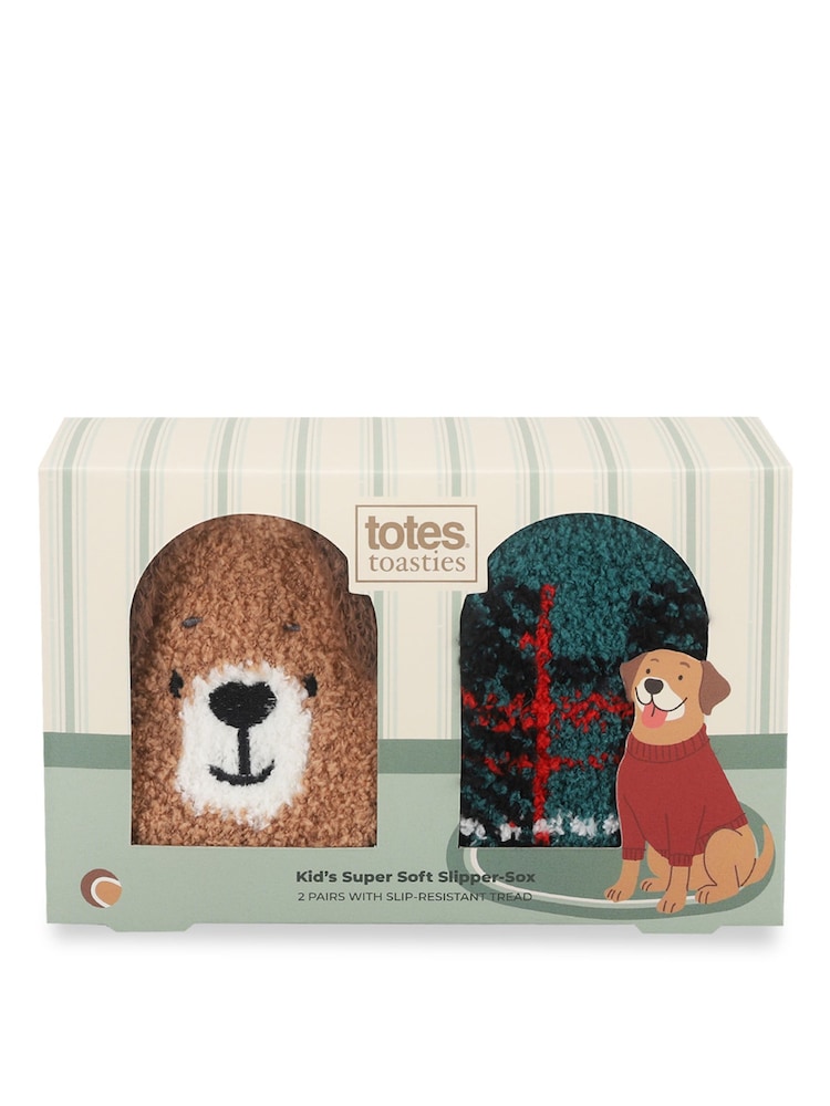 Totes Green Super Soft Cosy Slipper Socks 2 Pack - Image 5 of 5 Totes Green Super Soft Cosy Slipper Socks 2 Pack - Image 5 of 5