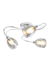 BHS Chrome Veria Tangle Flush 3 Light Flush Ceiling Light - Image 2 of 4