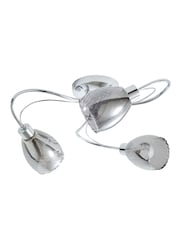 BHS Chrome Veria Tangle Flush 3 Light Flush Ceiling Light - Image 3 of 4