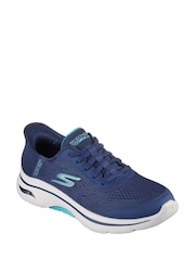 Skechers Blue Go Walk Arch Fit 2.0 Valencia Slip In Trainers - Image 3 of 5