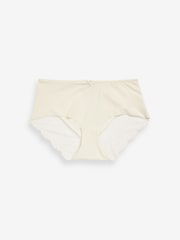 Schwarz Geblümt/Grüner Druck/Schwarz/Rosa/Creme - Nahtlose Brazilian-Spitzenslips im 5er-Pack - Bild 9 von 9