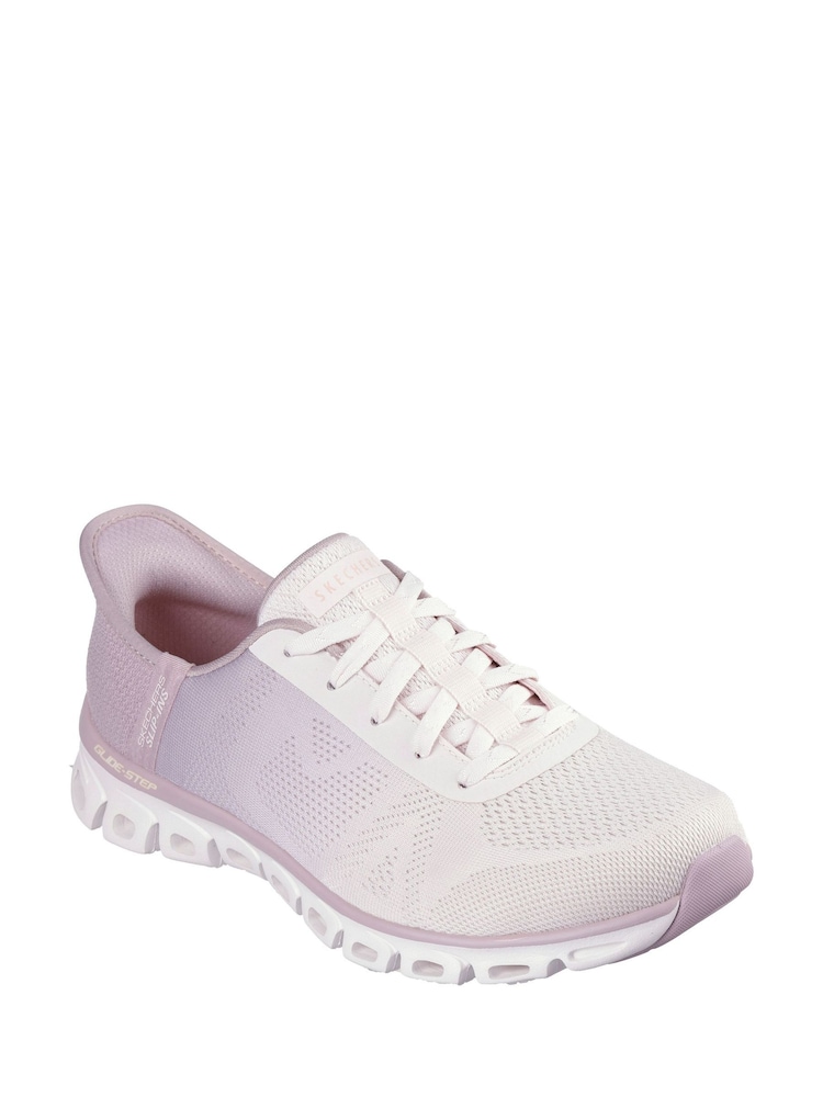 Skechers Purple Glide-Step Excite Slip In Trainers - Image 3 of 5