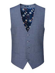 Skopes Blue Watson Wool Blend Tailored Fit Suit Waistcoat - Image 3 of 4