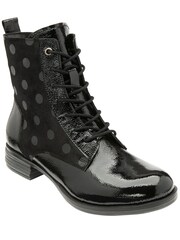 Lotus Black Patent & Leather Ankle Boots - Image 1 of 4