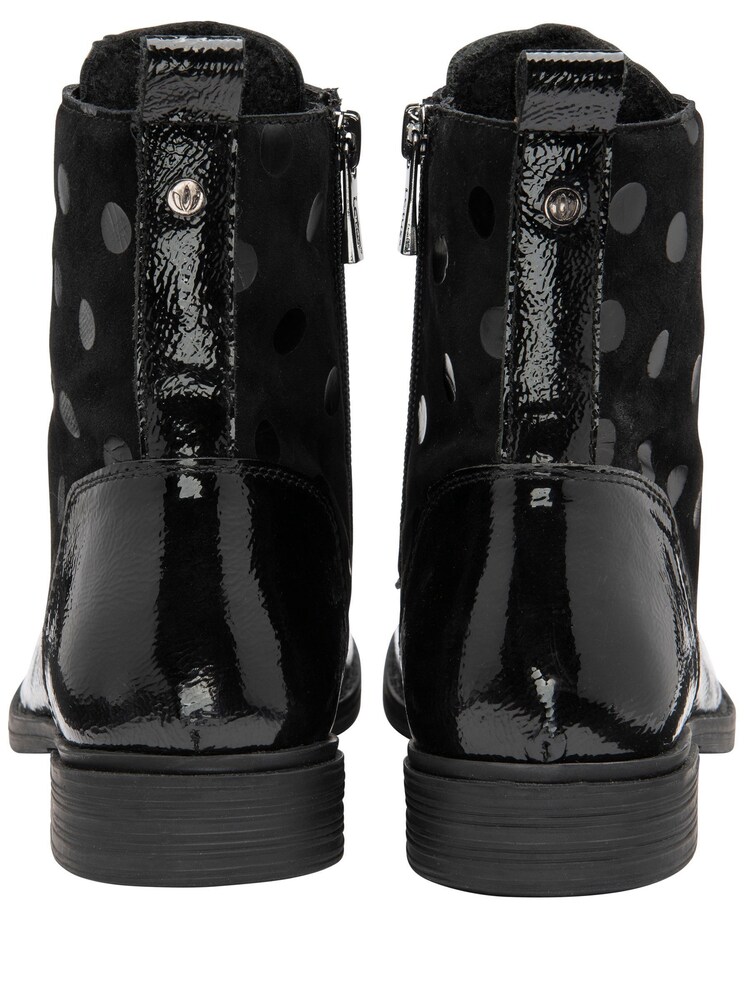 Lotus Black Patent & Leather Ankle Boots - Image 4 of 4