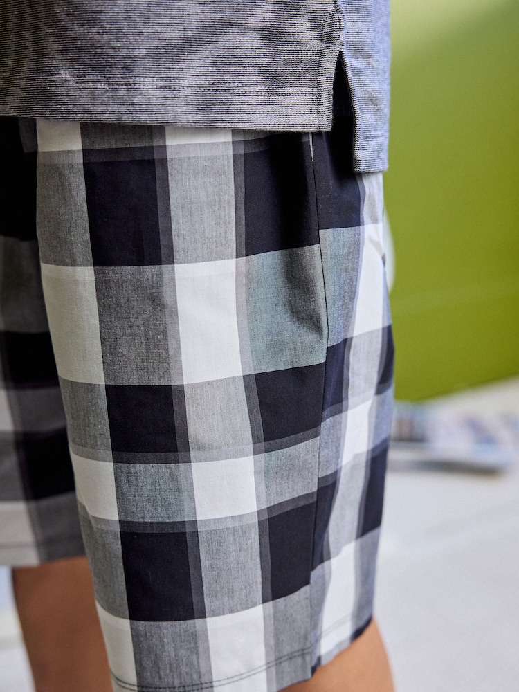 Monochrome Check Woven Pyjamas 2 Pack (1.5-16yrs) - Image 4 of 9