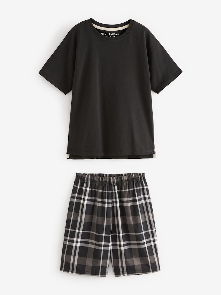 Monochrome Check Woven Pyjamas 2 Pack (1.5-16yrs) - Image 7 of 9