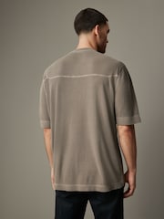 Mushroom Short Sleeve Grandad Collar T-Shirt - Image 3 of 8