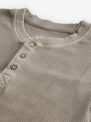 Mushroom Short Sleeve Grandad Collar T-Shirt - Image 7 of 8