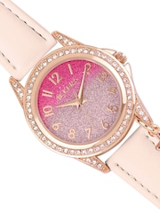 Peers Hardy Girls Pink PU Tikkers Strap Glitter Watch, Necklace And Purse Set - Image 4 of 7