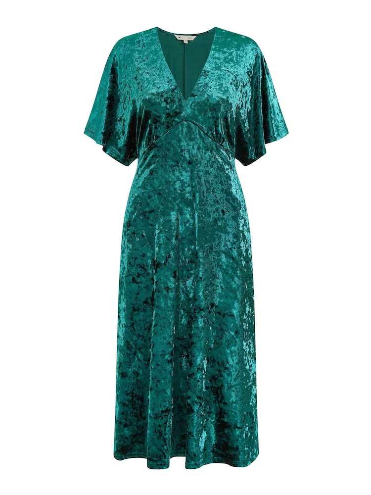 Yumi Green Velvet Kimono Midi Dress - Image 5 of 5