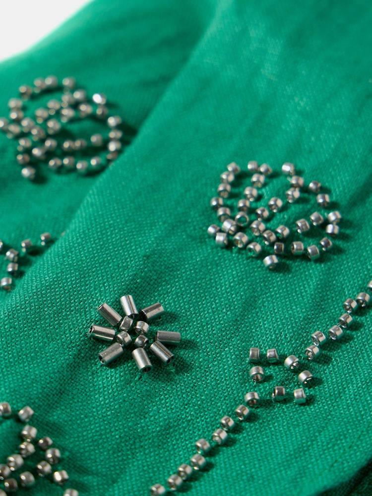 Mint Velvet Linen Embellished Neck Scarf - 圖片 3/3