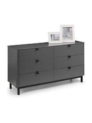 Julian Bowen Grey Chloe 6 Drawer Chest - Image 5 of 9