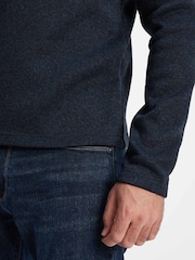 Tog 24 Blue Pearson Knit Look Quarter Zip Fleece - Image 5 of 8